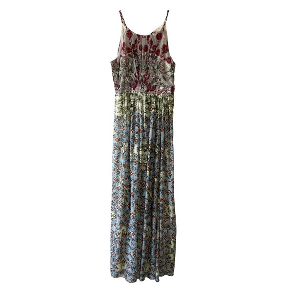 Bhanuni by Jyoti Maxi Dress Women S M Boho Floral Embellished Made in India - Picture 2 of 15